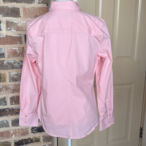 Boston Proper Pink Cotton Button Down Shirt Classic Fitted Silhouette Cuffed SzM - Picture 2 of 8